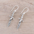 Sterling silver dangle earrings, 'Protective Swords' - Sterling Silver Sword Dangle Earrings from India (image 2b) thumbail