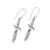 Sterling silver dangle earrings, 'Protective Swords' - Sterling Silver Sword Dangle Earrings from India (image 2c) thumbail