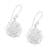 Sterling silver dangle earrings, 'Floral Mesh' - Openwork Floral Sterling Silver Dangle Earrings from India (image 2c) thumbail