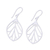 Sterling silver dangle earrings, 'Leafy Spark' - Leaf-Shaped Sterling Silver Dangle Earrings from India (image 2c) thumbail