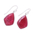 Ruby dangle earrings, 'Passionate Muse' - Ruby and Sterling Silver Dangle Earrings from India (image 2c) thumbail