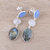 Multi-gemstone dangle earrings, 'Shimmering Trio' - Multi-Gemstone Dangle Earrings from India (image 2b) thumbail