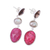 Multi-gemstone dangle earrings, 'Fascinating Trio' - Multi-Gemstone Dangle Earrings Crafted in India (image 2c) thumbail