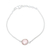 Rose quartz pendant bracelet, 'Pink Night' - Adjustable Rose Quartz Pendant Bracelet from India thumbail
