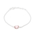 Rose quartz pendant bracelet, 'Pink Night' - Adjustable Rose Quartz Pendant Bracelet from India (image 2c) thumbail