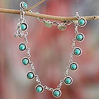 Featured review for Sterling silver link anklet, Trendy Walk