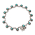 Sterling silver link anklet, 'Trendy Walk' - Sterling Silver and Calcite Link Anklet from India