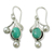 Cultured pearl and calcite dangle earrings, 'Leafy Muse' - Cultured Pearl and Calcite Dangle Earrings from India