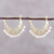 Pendientes de aro con perlas cultivadas bañadas en oro - Pendientes de aro de perlas cultivadas chapados en oro de la India