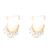 Pendientes de aro con perlas cultivadas bañadas en oro - Pendientes de aro de perlas cultivadas chapados en oro de la India