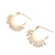 Gold plated cultured pearl hoop earrings, 'Glowing Crescents' - Gold Plated Cultured Pearl Hoop Earrings from India