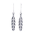 Sterling silver dangle earrings, 'Light Touch' - Sterling Silver Feather Dangle Earrings from India thumbail