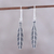 Sterling silver dangle earrings, 'Light Touch' - Sterling Silver Feather Dangle Earrings from India (image 2b) thumbail
