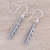Sterling silver dangle earrings, 'Light Touch' - Sterling Silver Feather Dangle Earrings from India (image 2c) thumbail