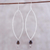 Smoky quartz dangle earrings, 'Stylish Attraction' - Smoky Quartz Dangle Earrings from India (image 2) thumbail