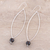 Smoky quartz dangle earrings, 'Stylish Attraction' - Smoky Quartz Dangle Earrings from India (image 2b) thumbail