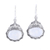 Rainbow moonstone dangle earrings, 'Jeweled Glory' - Natural Oval Rainbow Moonstone Dangle Earrings from India thumbail