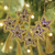 Glass beaded ornaments, 'Purple Song' (set of 6) - Glass Beaded Star Ornaments from India (Set of 6) (image 2b) thumbail