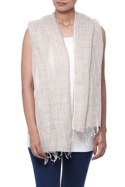 Linen scarf, Magical Delight in Taupe