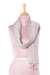 Linen scarf, 'Magical Delight in Taupe' - Handwoven Linen Wrap Scarf in Taupe from India (image 2e) thumbail