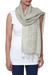Linen scarf, 'Magical Delight in Olive' - Handwoven Linen Wrap Scarf in Olive from India