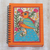 Madhubani painting journal, 'Spring Bliss' - Paper Journal with Signed Madhubani Bird Painting from India