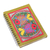 Madhubani painting journal, 'Vibrant Fish' - Handmade Paper Journal with Signed Madhubani Fish Painting