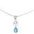 Larimar and blue topaz pendant necklace, 'Gleaming Daylight' - Larimar and Blue Topaz Pendant Necklace from India