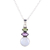 Multi-gemstone pendant necklace, 'Peaceful Dazzle' - Multi-Gemstone Pendant Necklace from India