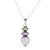 Multi-gemstone pendant necklace, 'Gemstone Allure' - Multi-Gemstone Pendant Necklace from India