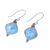 Larimar dangle earrings, 'Gleaming Grandeur' - Larimar Dangle Earrings from India