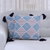 Cotton cushion covers, 'Geometric Ambiance' (pair) - Geometric Print Cotton Cushion Covers with Tassels (Pair) (image 2a) thumbail