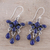 Lapis lazuli waterfall earrings, 'Lapis Dream' - Lapis Lazuli Waterfall Earrings from India (image 2b) thumbail