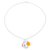 Quartz and garnet pendant necklace, 'Floral Pods' - Quartz and Garnet Flower Pendant Necklace from India