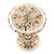 Dekorativer Holzsockel, 'Chinar Color'. - Handgemaltes Blattmotiv Holzdekor-Sockel aus Indien
