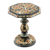 Wood decorative pedestal, 'Elegant Chinar' - Indian Wood Pedestal with Black and Gold Chinar Leaves (image 2a) thumbail