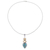 Citrine pendant necklace, 'Gemstone Allure' - Citrine and Composite Turquoise Pendant Necklace from India