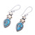 Citrine dangle earrings, 'Gemstone Allure' - Citrine and Composite Turquoise Dangle Earrings from India