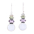 Multi-gemstone dangle earrings, 'Peaceful Dazzle' - Multi-Gemstone Dangle Earrings from India