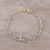 Gold plated chalcedony and labradorite pendant bracelet, 'All Eyes on You' - Gold Plated Chalcedony and Labradorite Pendant Bracelet (image 2) thumbail