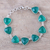 Onyx link bracelet, 'Triangle Dazzle' - 32-Carat Green Onyx Link Bracelet from India (image 2) thumbail