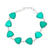 Onyx link bracelet, 'Triangle Dazzle' - 32-Carat Green Onyx Link Bracelet from India thumbail