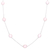 Rose quartz station necklace, 'Lively Innocence' - Rose Quartz Station Necklace Crafted in India thumbail