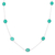 Onyx station necklace, 'Lively Innocence' - Green Onyx Station Necklace Crafted in India thumbail