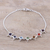 Multi-gemstone link bracelet, 'Wellness' - Multi-Gemstone Chakra Bracelet from India (image 2b) thumbail
