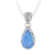 Chalcedony pendant necklace, 'Blue Mist' - Teardrop Chalcedony Pendant Necklace in Blue from India thumbail