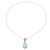 Chalcedony pendant necklace, 'Sky Mist' - Teardrop Chalcedony Pendant Necklace in Aqua from India (image 2c) thumbail