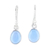 Chalcedony dangle earrings, 'Luminous Sky Blue' - Sky Blue Chalcedony Dangle Earrings from India thumbail