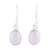 Chalcedony dangle earrings, 'Luminous Soft Pink' - Soft Pink Chalcedony Dangle Earrings from India thumbail