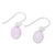 Chalcedony dangle earrings, 'Luminous Soft Pink' - Soft Pink Chalcedony Dangle Earrings from India (image 2c) thumbail
